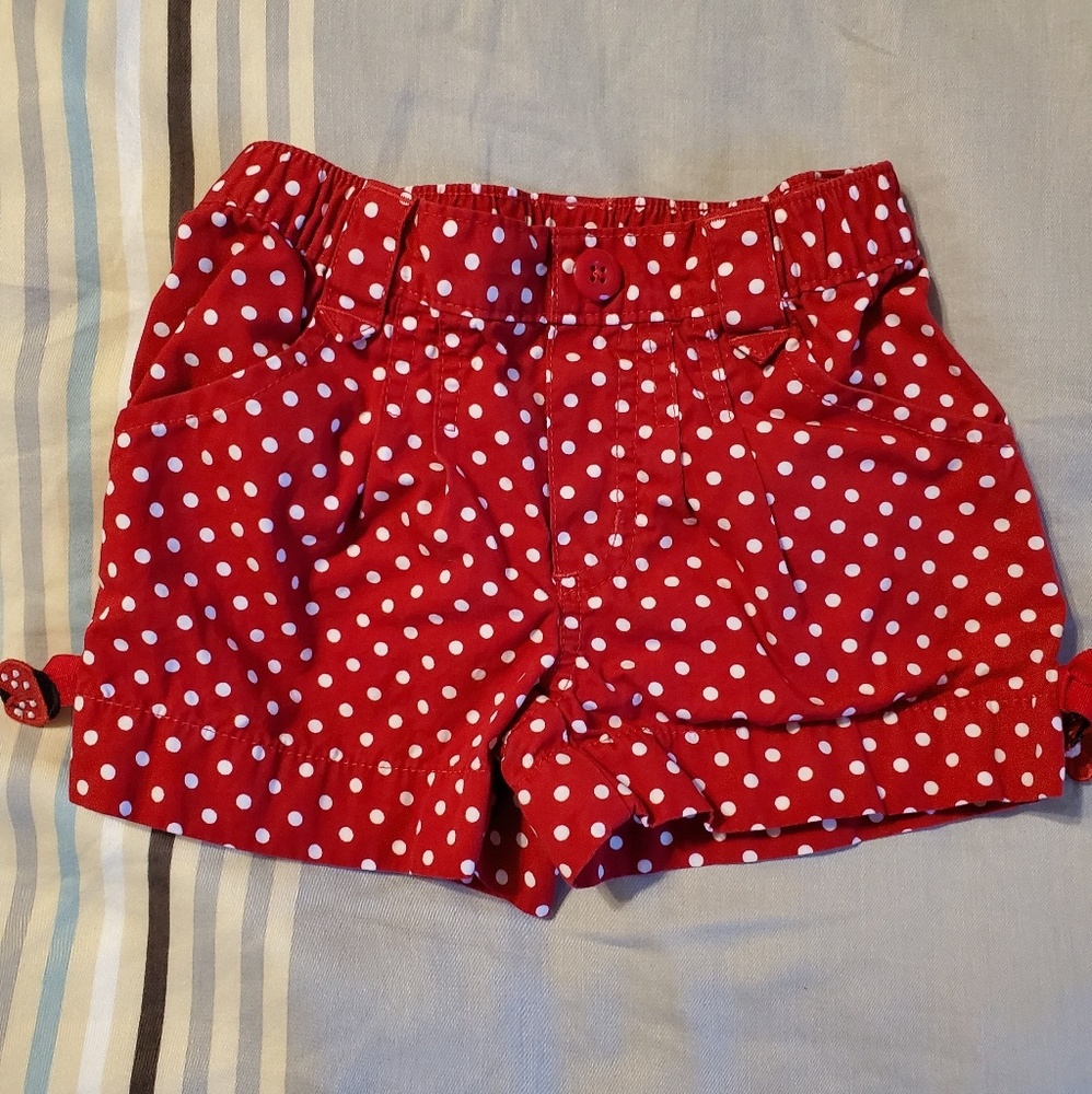 Gymboree Red white polka dot lady bug shorts